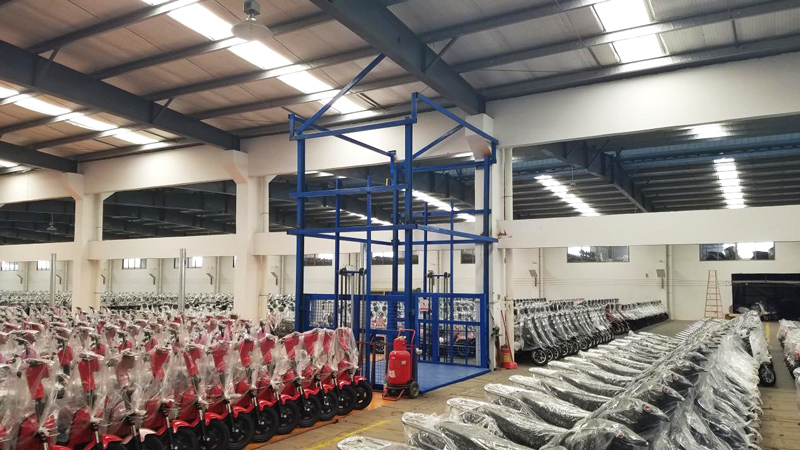 威麟勤力为五羊摩托量身定做数款升降平台